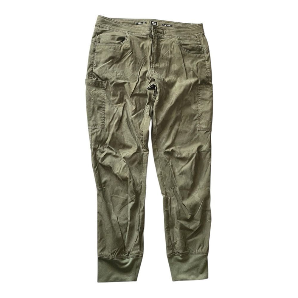 prAna Halle Joggers Pants Women's Size 10 Camo Green Hiking Running Athleisure